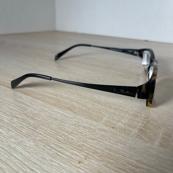 Ray-Ban RB5136 2290 Eyeglasses Tortoise Shell Black Frames Titanium 53-16-130 - Picture 8 of 8